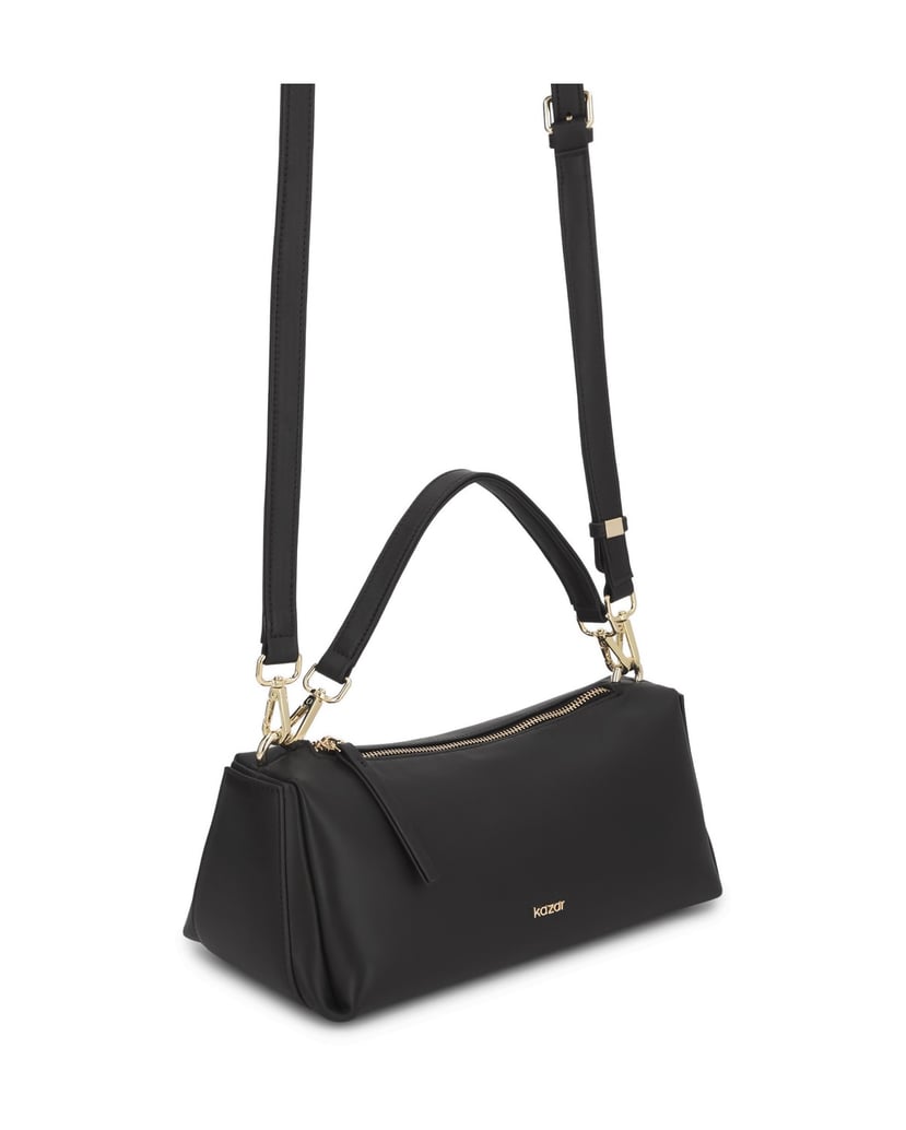 Kazar-Black-leather-bag-with-two-detachable-straps-čierna