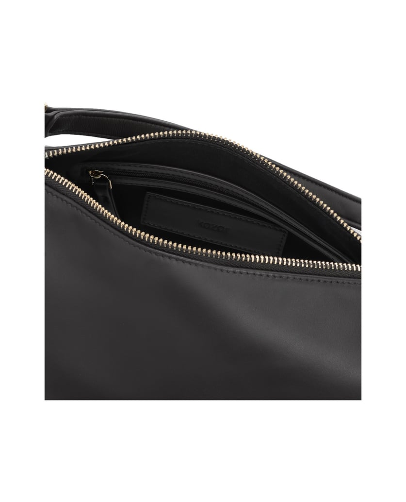 Kazar-Black-leather-bag-with-two-detachable-straps-čierna