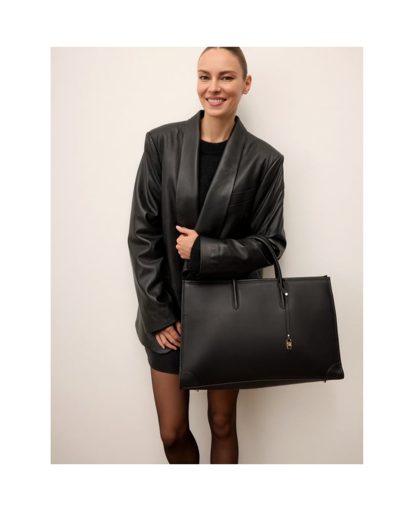 Kazar-Black-leather-smart-office-style-bags-čierna