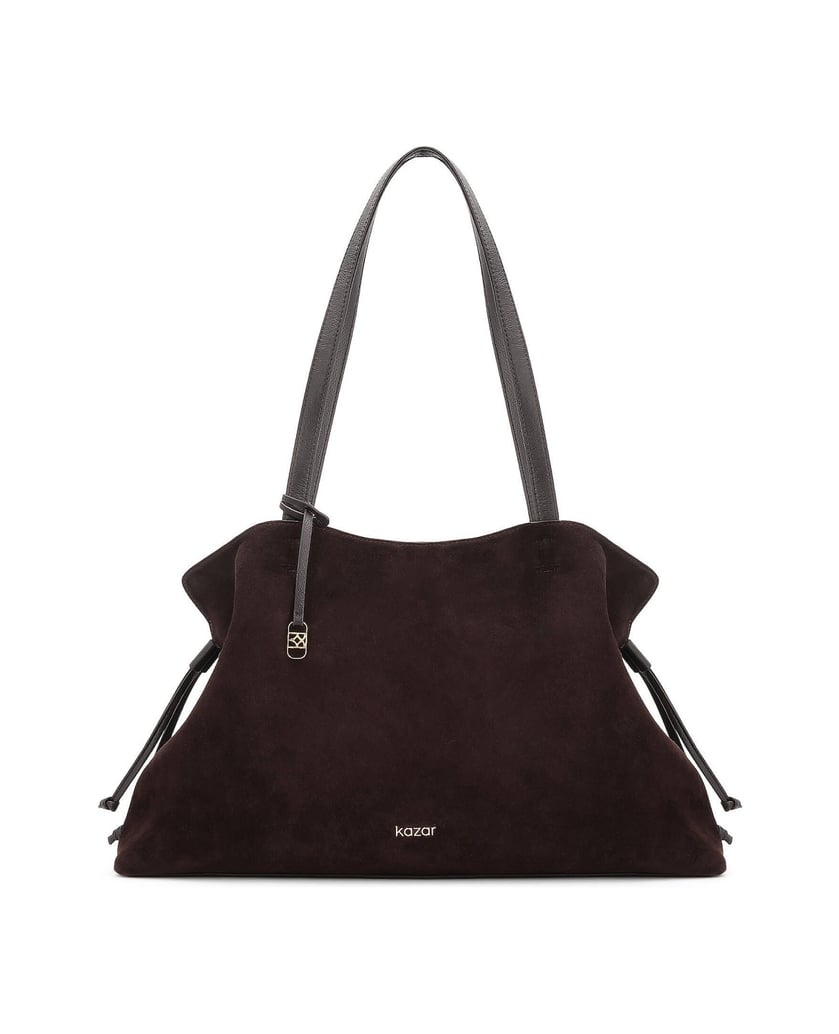 Kazar-Dark-brown-bucket-bag-in-suede-and-smooth-leather-tmavá-hnedá