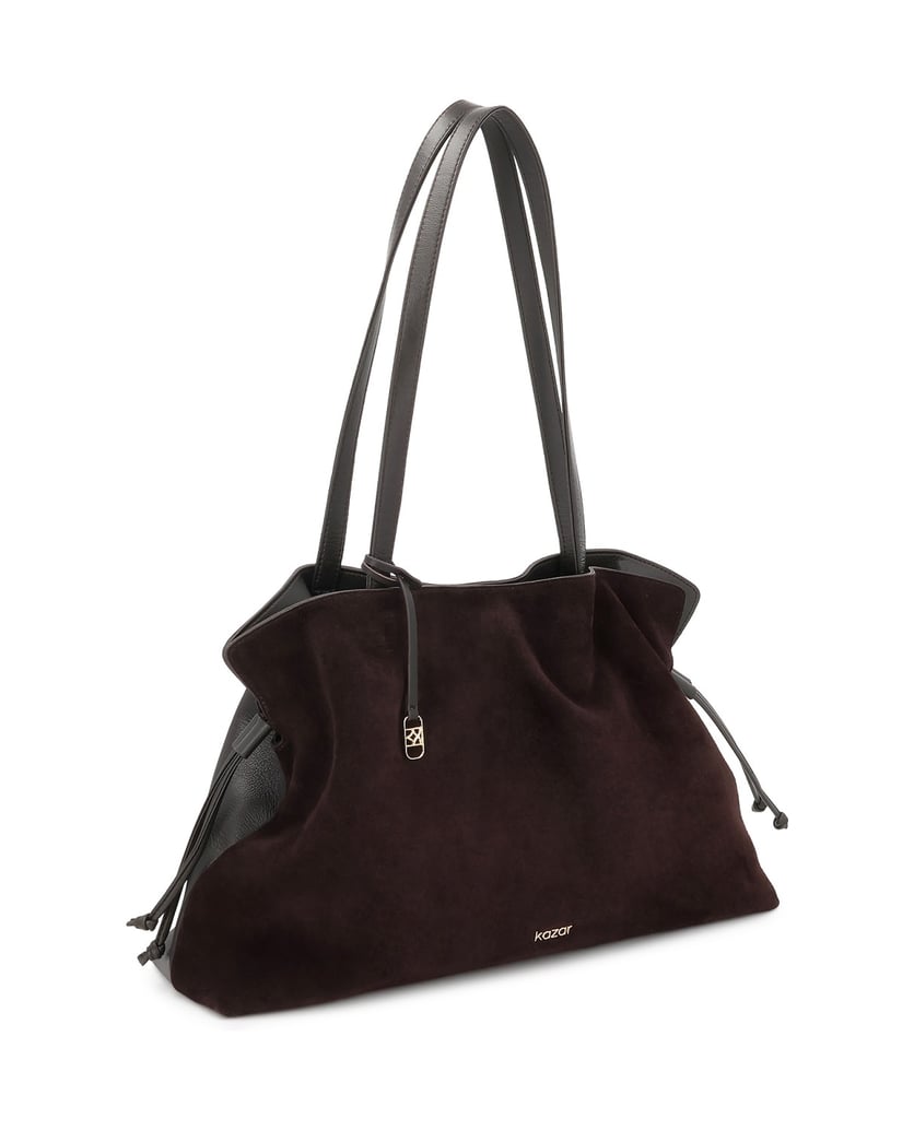 Kazar-Dark-brown-bucket-bag-in-suede-and-smooth-leather-tmavá-hnedá