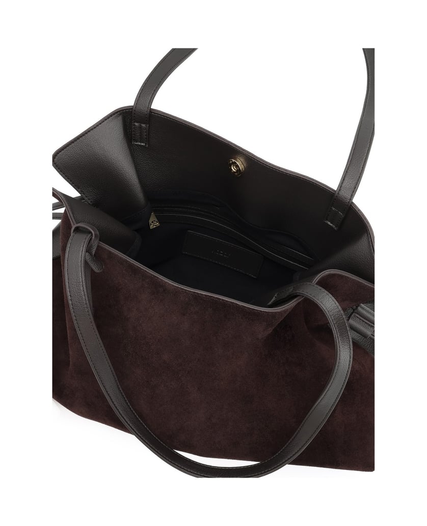 Kazar-Dark-brown-bucket-bag-in-suede-and-smooth-leather-tmavá-hnedá
