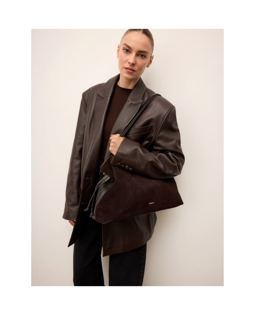 Kazar-Dark-brown-bucket-bag-in-suede-and-smooth-leather-tmavě-hnědá