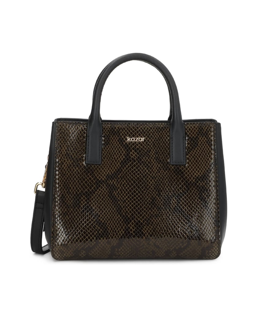 Kazar-Snake-embossed-leather-bag-čierna