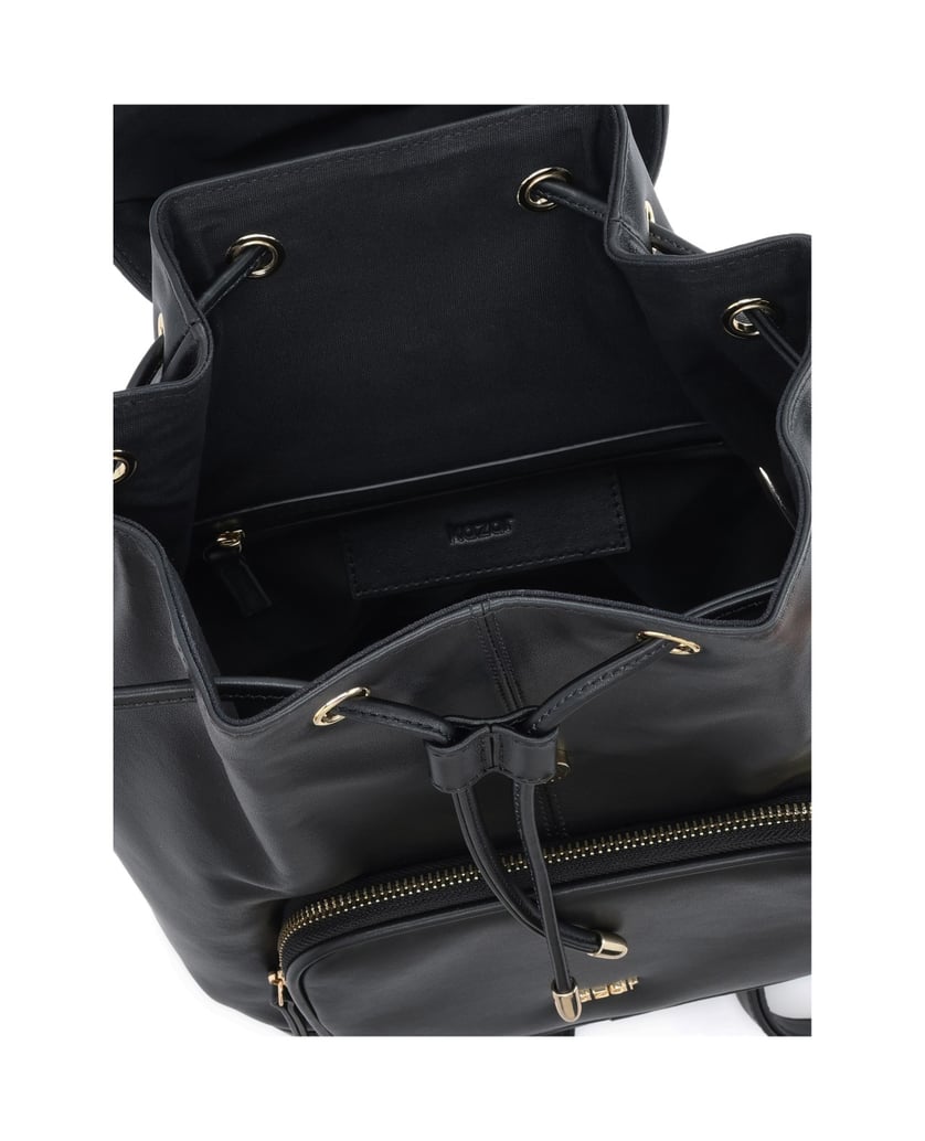 Kazar-Black-leather-backpack-with-gold-details-čierna