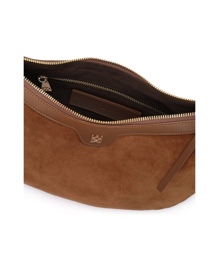 Kazar-Suede-shoulder-bags-in-brown-shade-with-adjustable-strap-hnědá