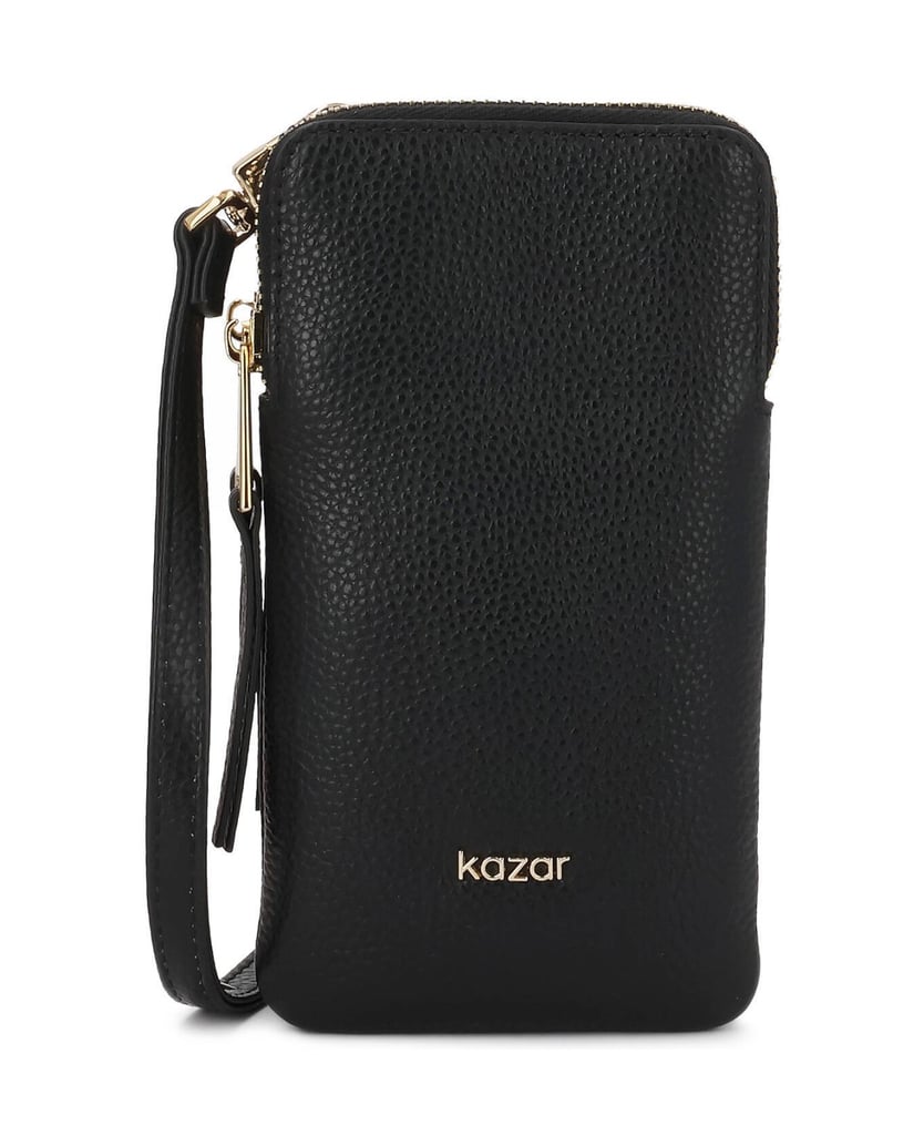 Kazar-Small-black-crossbody-phone-bag-in-genuine-leather-čierna