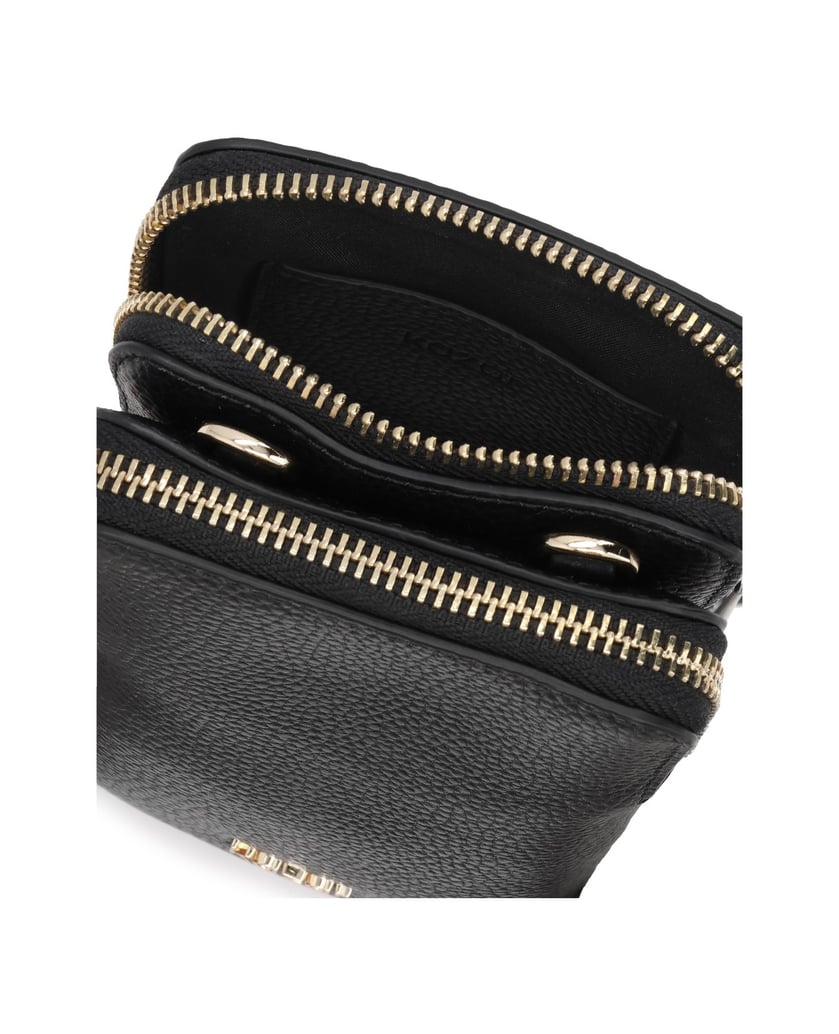 Kazar-Small-black-crossbody-phone-bag-in-genuine-leather-čierna
