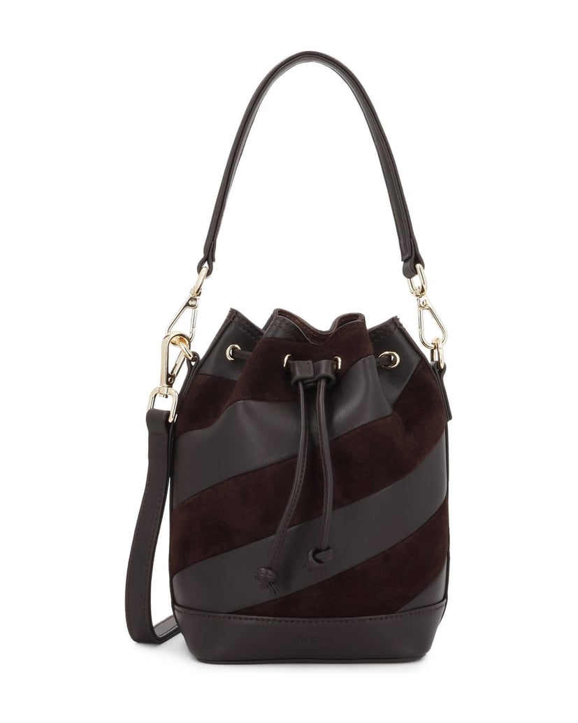 Kazar-Dark-brown-suede-and-leather-bucket-bag-tmavě-hnědá