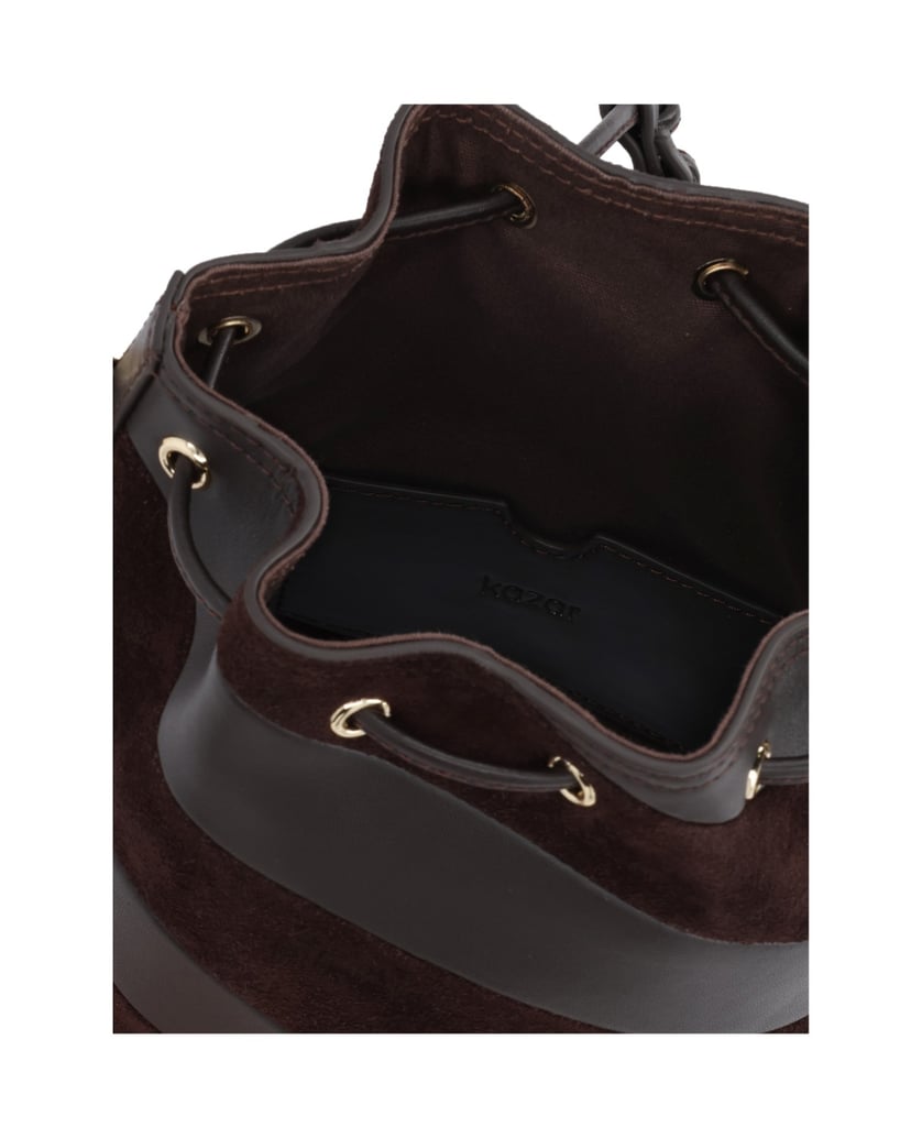 Kazar-Dark-brown-suede-and-leather-bucket-bag-tmavě-hnědá
