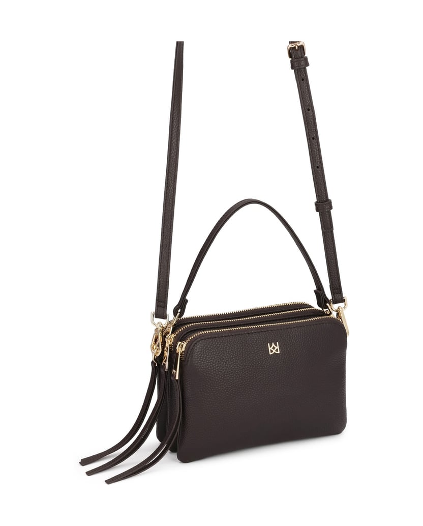 Kazar-Brown-leather-bag-with-three-compartments-with-zippers-tmavá-hnedá