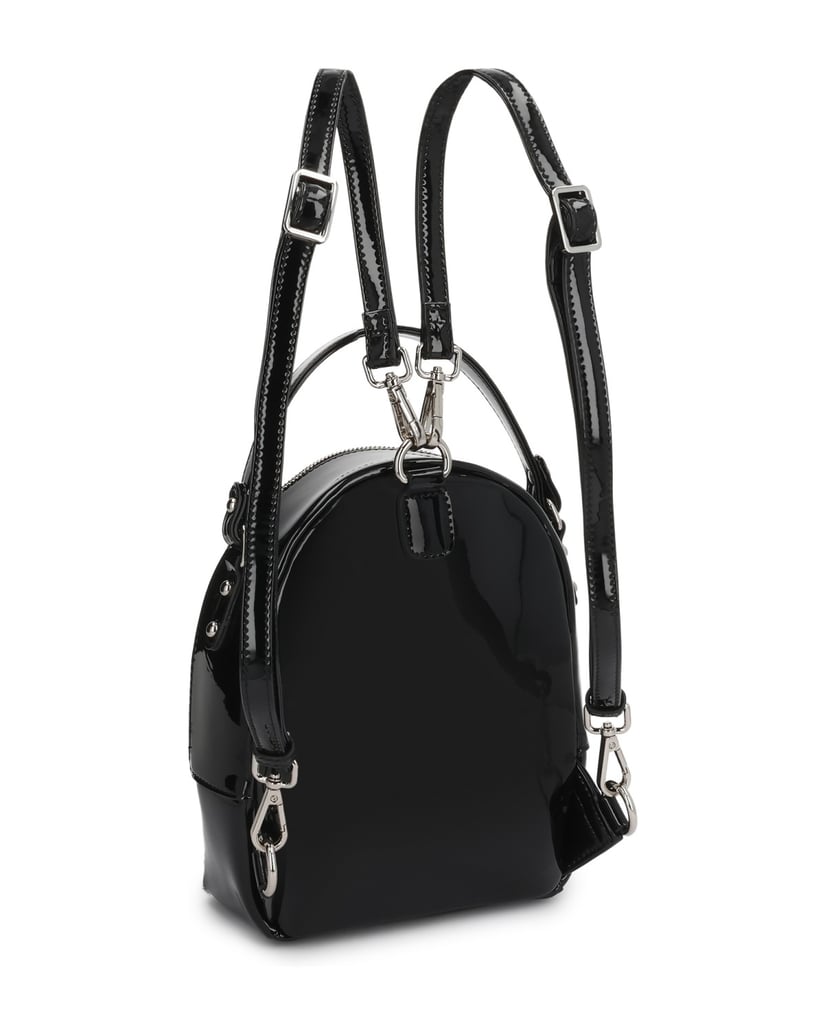Kazar-Black-backpack-in-patent-leather-and-leather-with-natural-hair-finish-čierna
