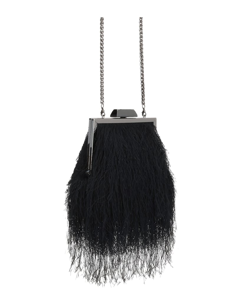 Kazar-Black-evening-bag-with-soft-tassels-čierna