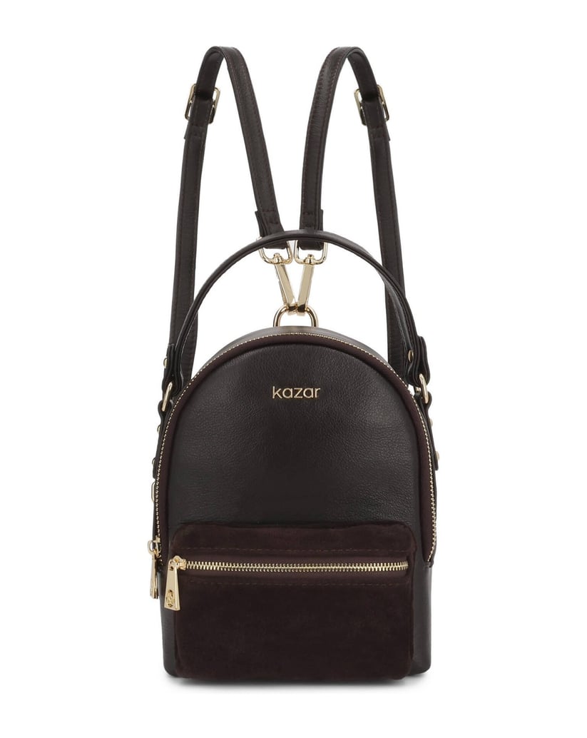 Kazar-Dark-brown-women's-genuine-leather-backpack-with-suede-pocket-tmavá-hnedá