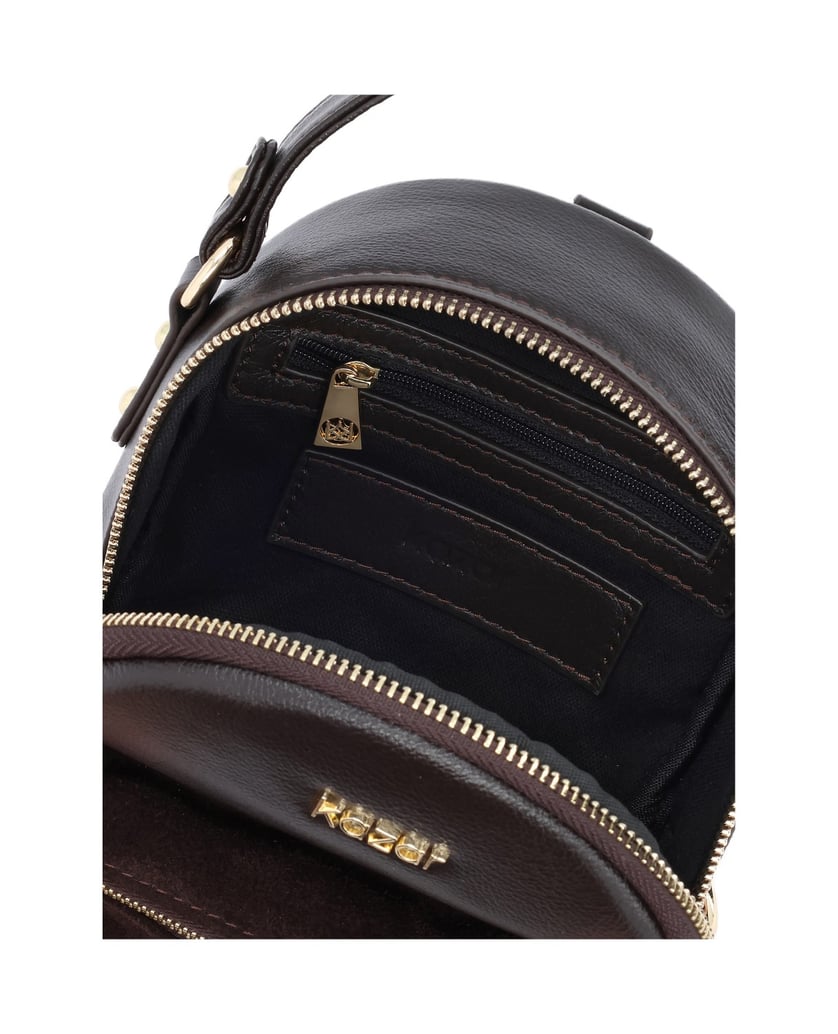 Kazar-Dark-brown-women's-genuine-leather-backpack-with-suede-pocket-tmavá-hnedá