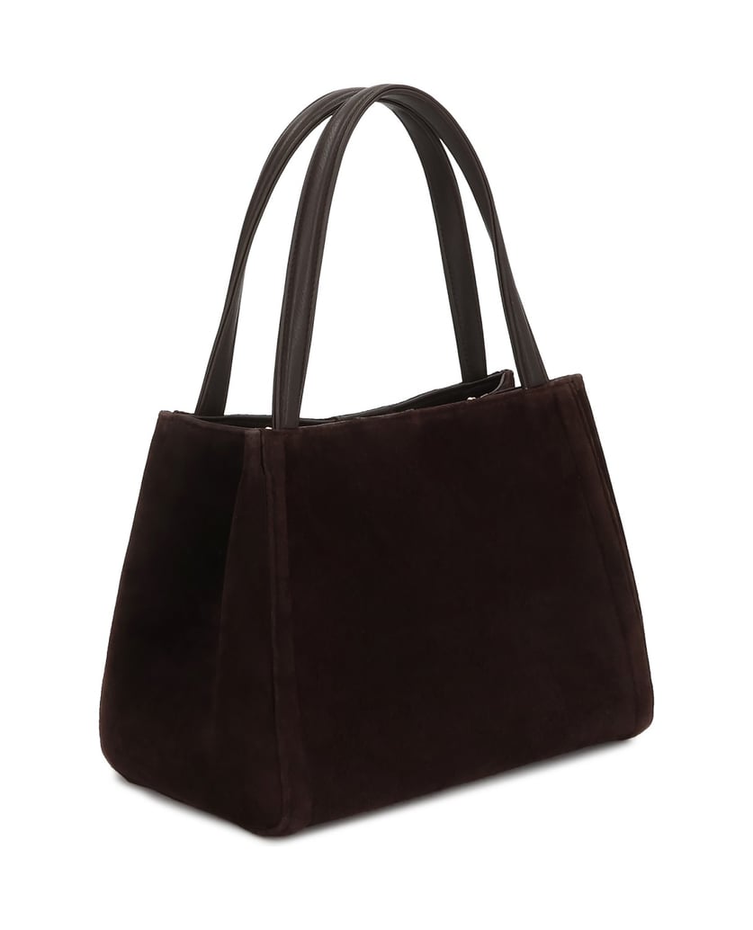 Kazar-Geometric-suede-bag-tmavě-hnědá