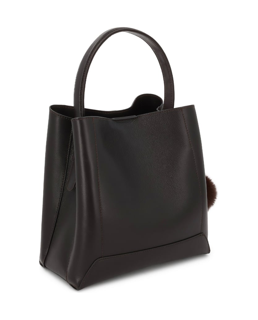 Kazar-Dark-brown-handbag-with-decorative-clasp-tmavá-hnedá