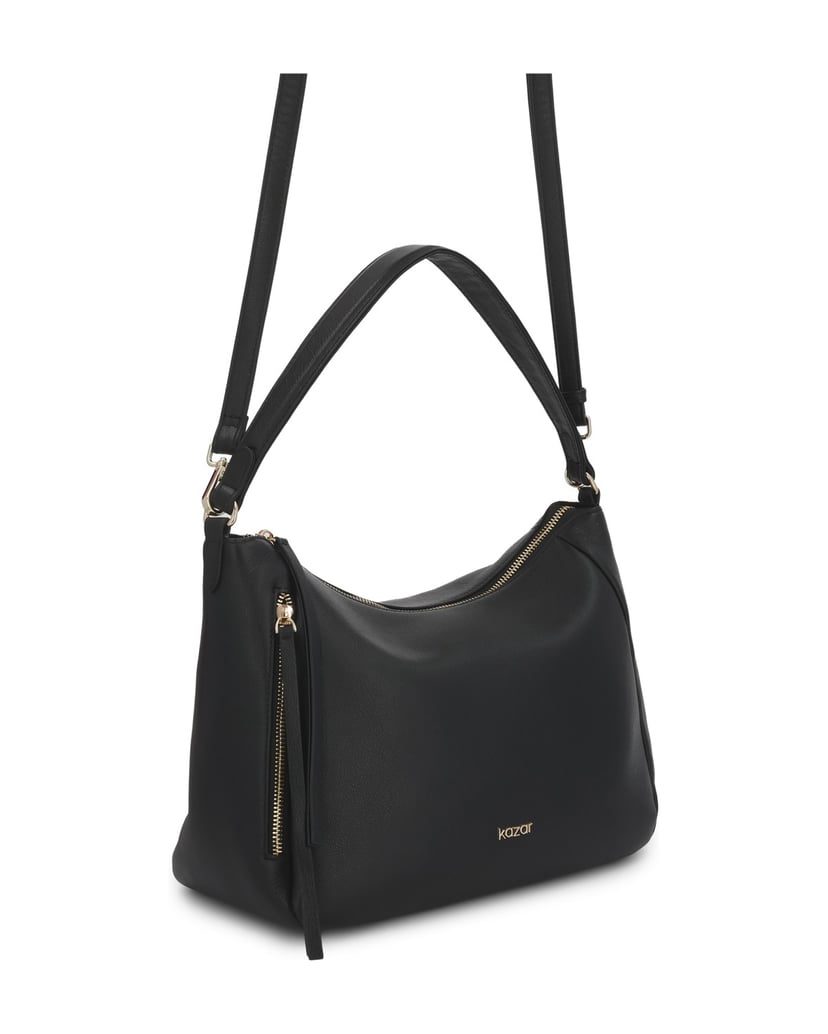 Kazar-Black-soft-leather-bag-with-two-belts-tmavá-hnedá