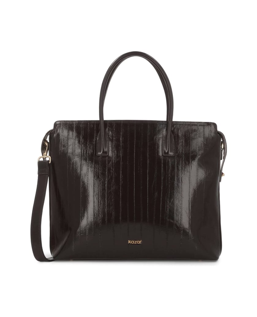 Kazar-Dark-brown-Embossed-leather-briefcase-bag-tmavá-hnedá