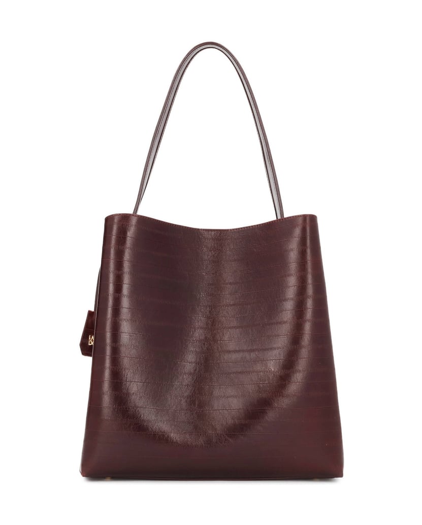 Kazar-Leather-bag-with-embossed-vertical-pattern-červená