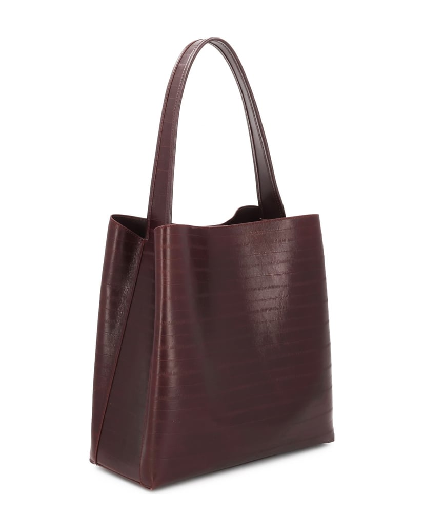 Kazar-Leather-bag-with-embossed-vertical-pattern-červená