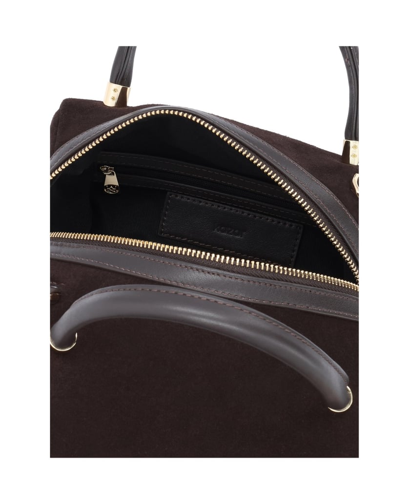 Kazar-Suede-and-smooth-leather-bag-with-short-handles-tmavá-hnedá