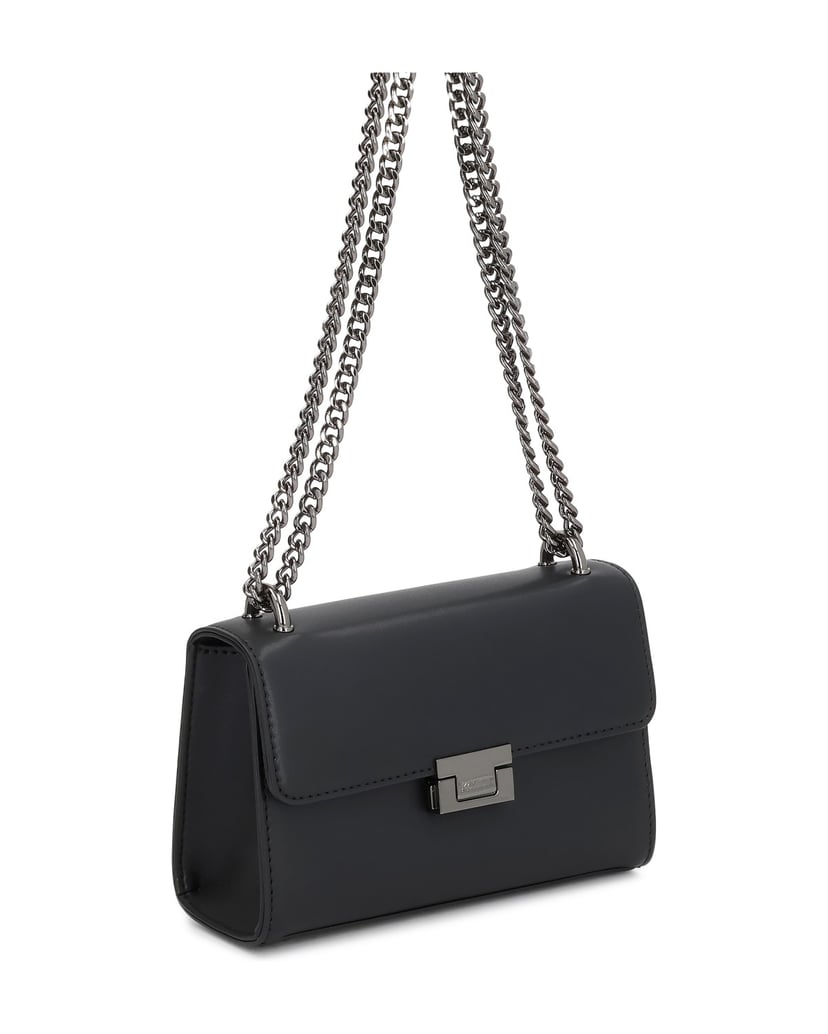 Kazar-Black-rigid-design-bags-with-chain-čierna