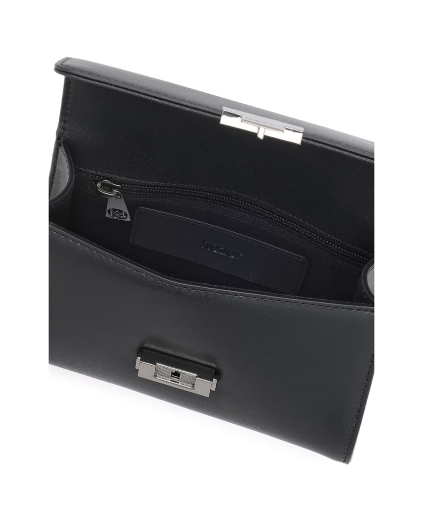 Kazar-Black-rigid-design-bags-with-chain-čierna