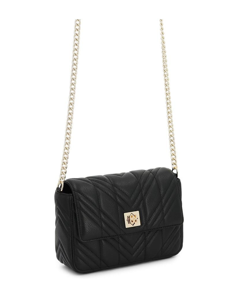 Kazar-Genuine-leather-quilted-chain-bag-čierna