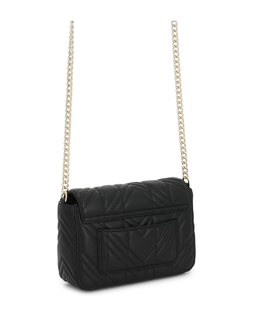 Kazar-Genuine-leather-quilted-chain-bag-čierna