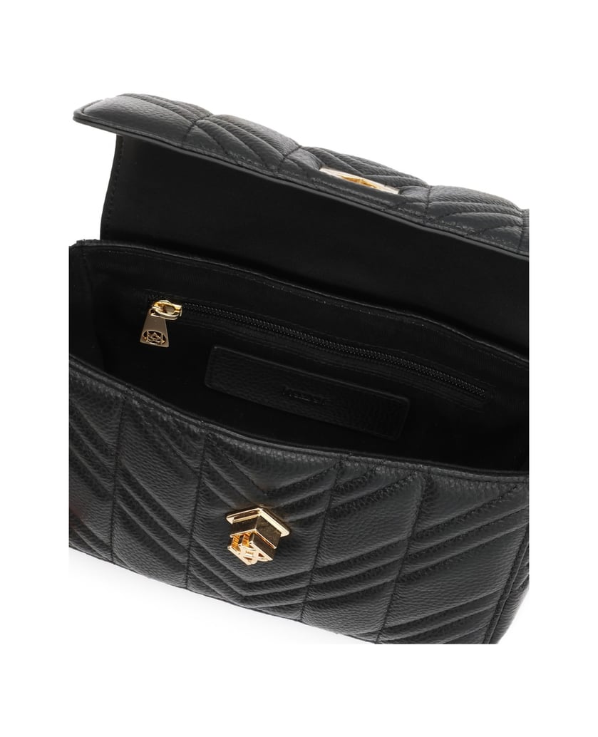 Kazar-Genuine-leather-quilted-chain-bag-čierna