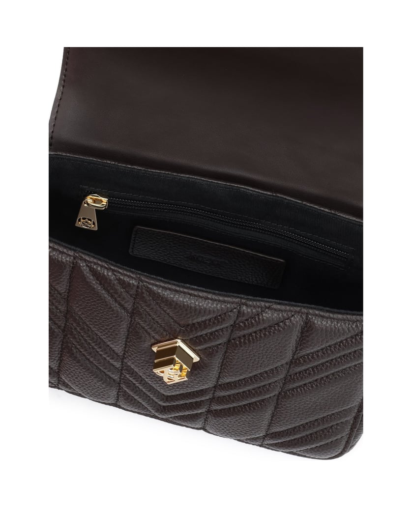 Kazar-Brown-leather-bags-with-decorative-quilting-tmavě-hnědá