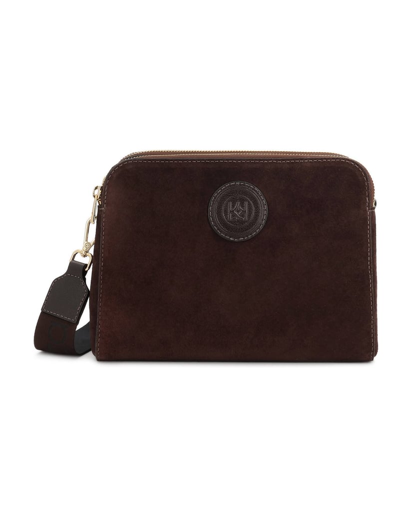 Kazar-Dark-brown-suede-bag-with-three-compartments-tmavá-hnedá