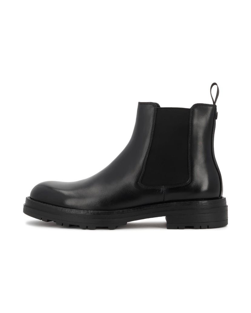 Kazar-Black-leather-boots-on-a-treaded-sole-čierna
