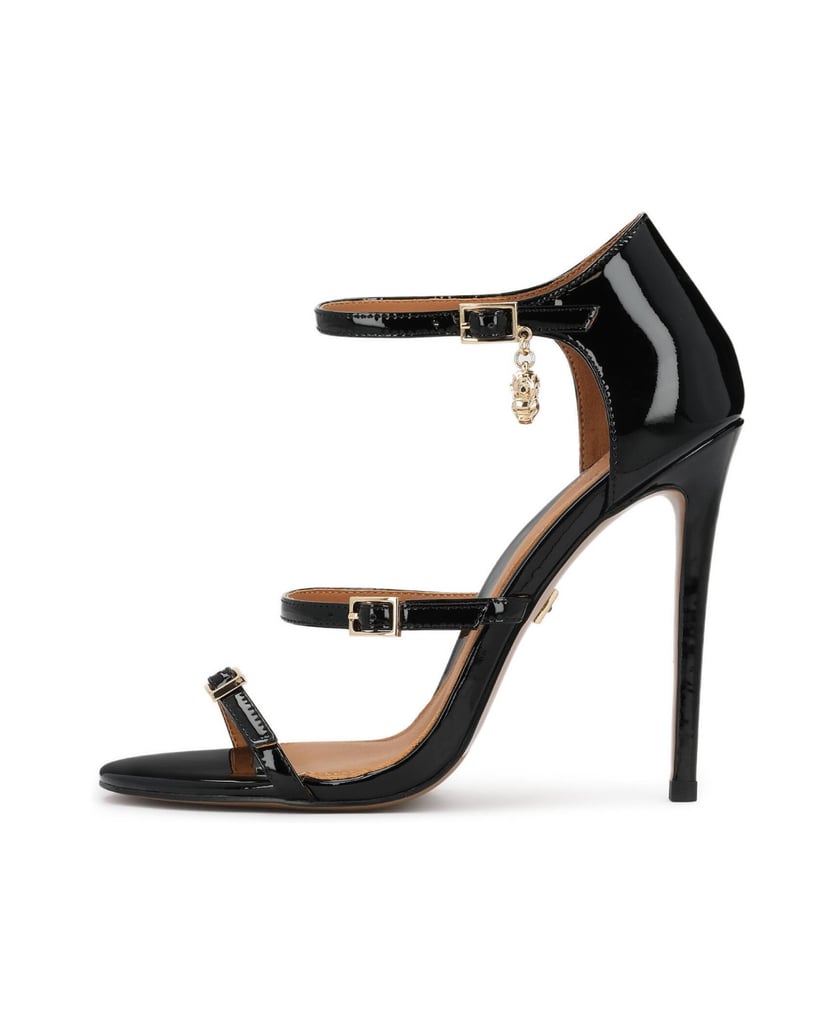Kazar-Black-Patented-leather-stiletto-sandals-černá