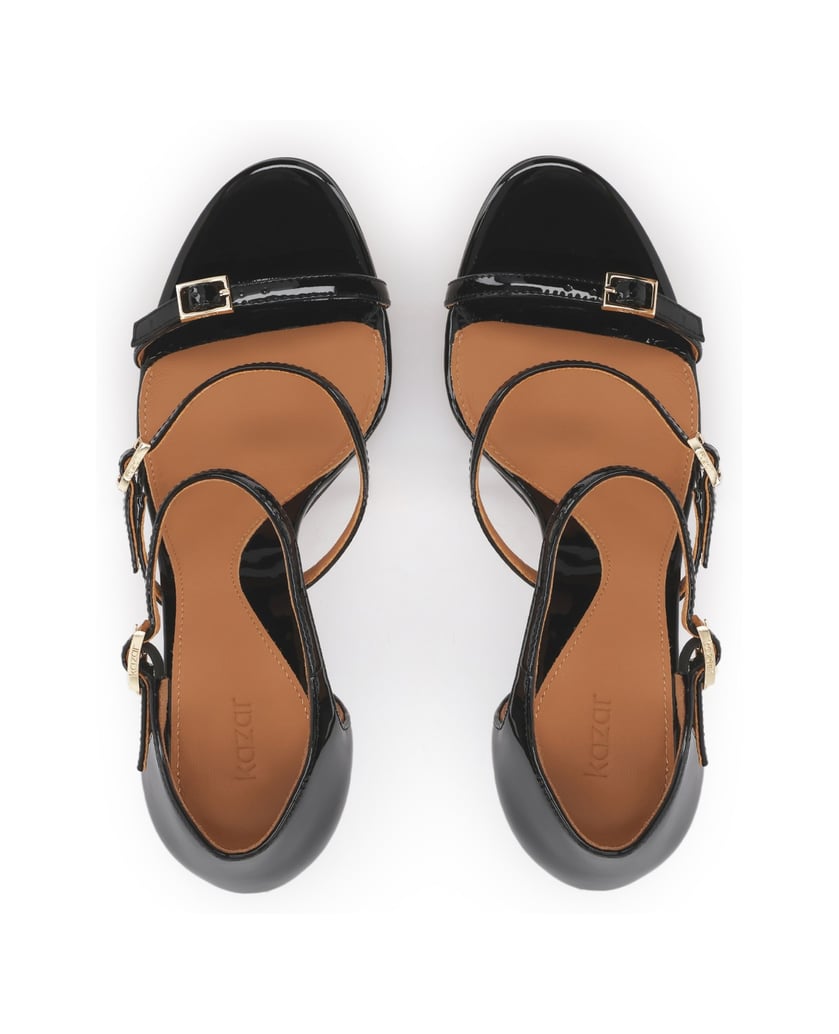 Kazar-Black-Patented-leather-stiletto-sandals-černá