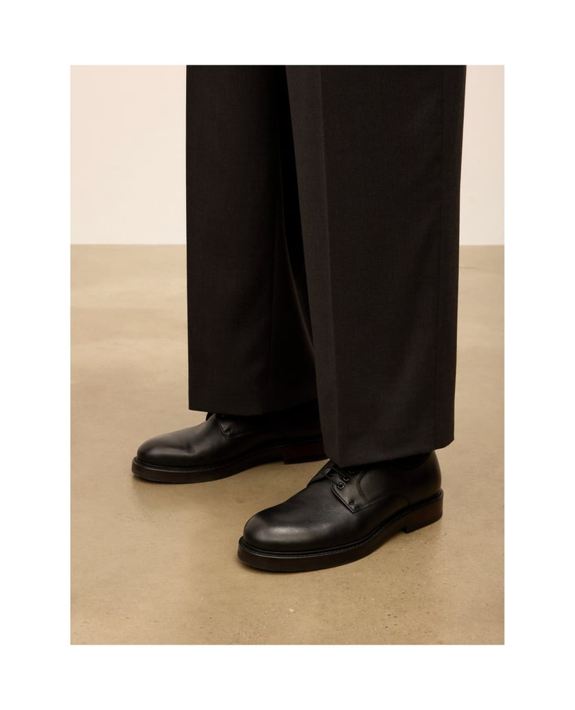 Kazar-Black-men's-derby-shoes-made-of-genuine-leather-černá