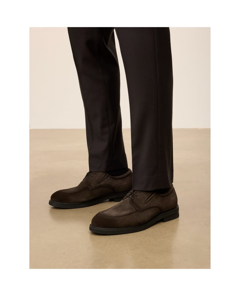 Kazar-Suede-lace-up-half-shoes-with-elastic-inserts-tmavá-hnedá