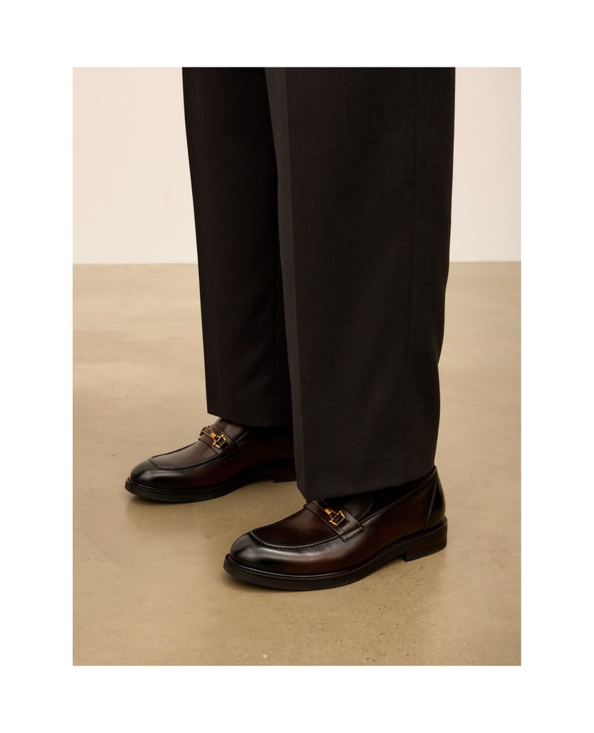Kazar-Men's-Brown-shaded-leather-loafers-with-embellishment-hnedá