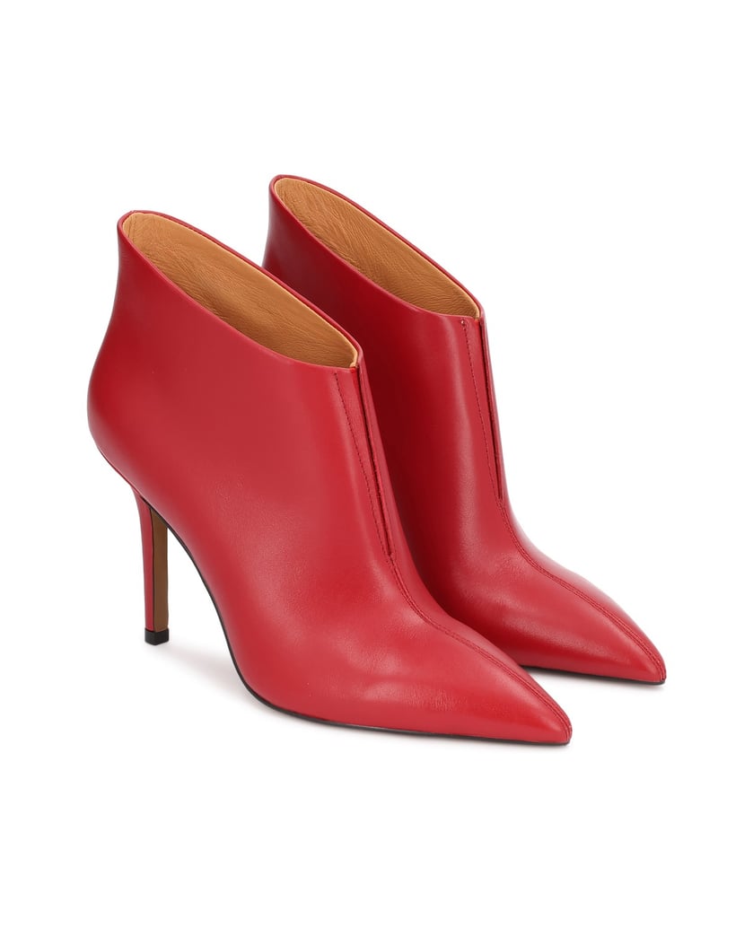Kazar-Red-booties-with-elastic-inserts-červená