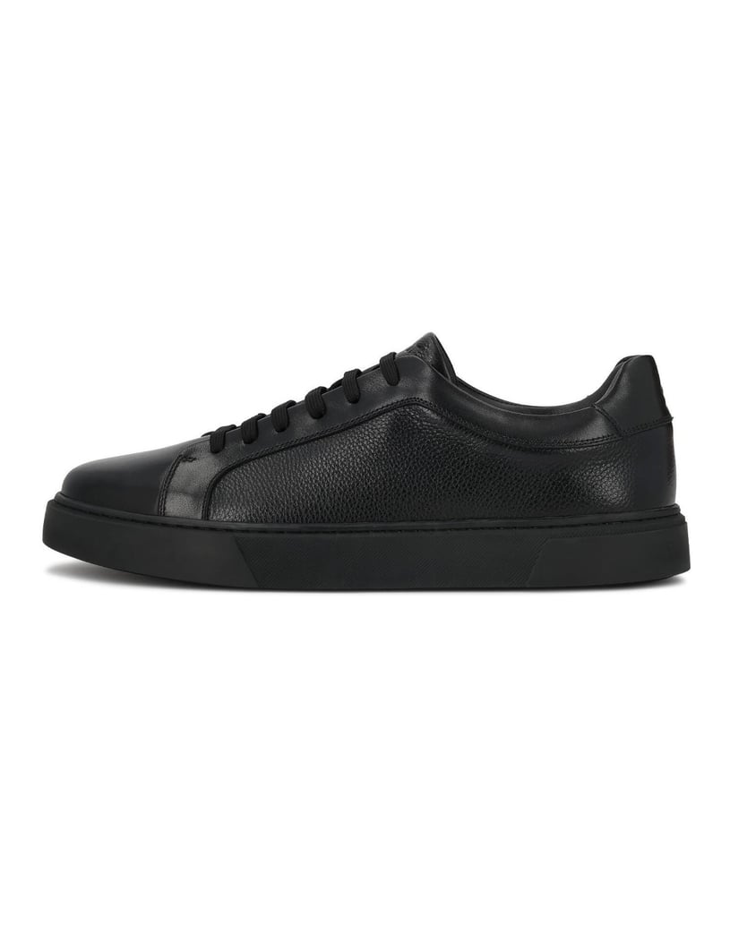 Kazar-Minimalist-sneakers-in-smooth-and-pea-grained-leather-černá