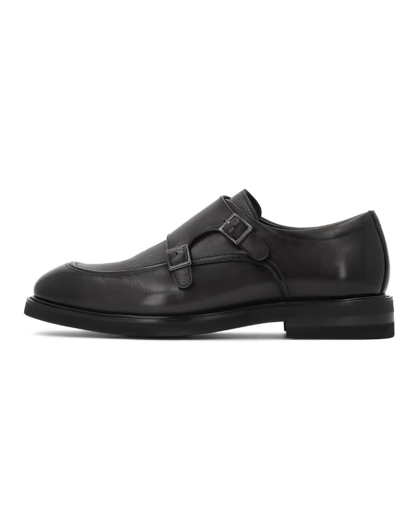 Kazar-Black-Genuine-leather-monk-shoes-černá