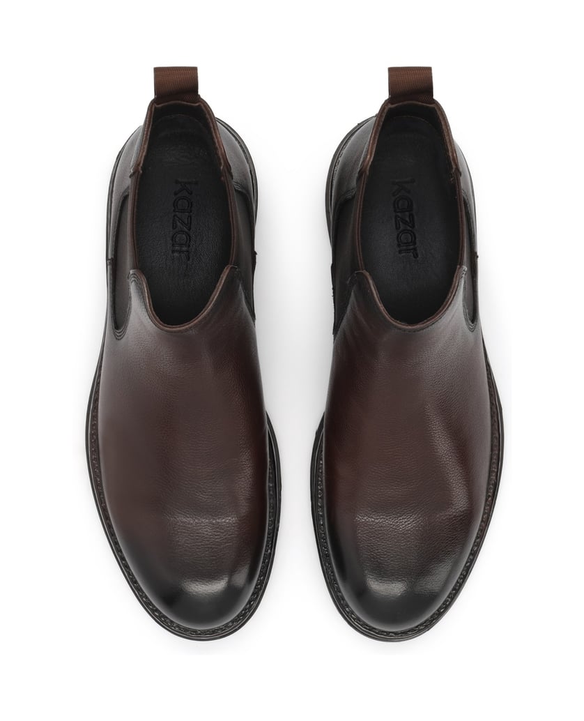 Kazar-Chelsea-boots-in-brown-leather-with-shadow-effect-hnedá
