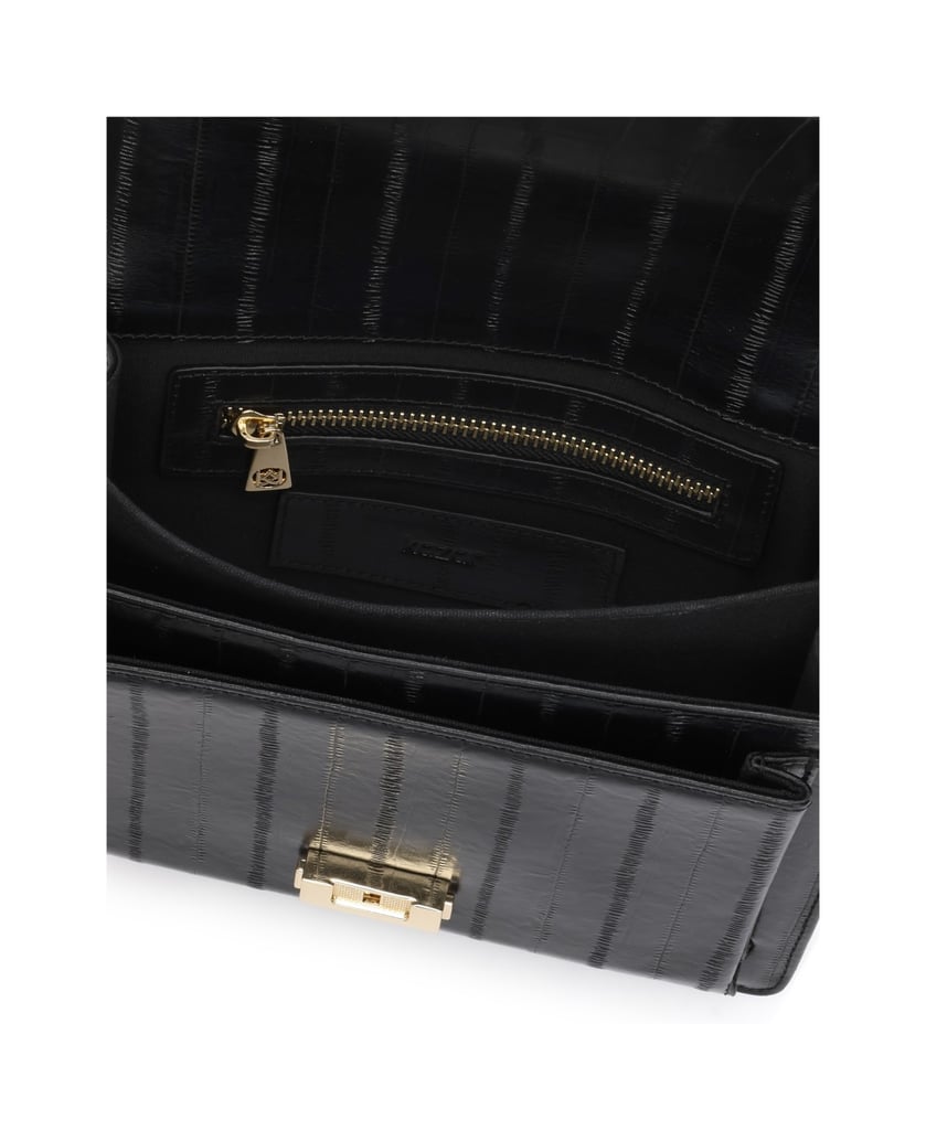 Kazar-Elegant-chain-bag-with-a-flap-čierna
