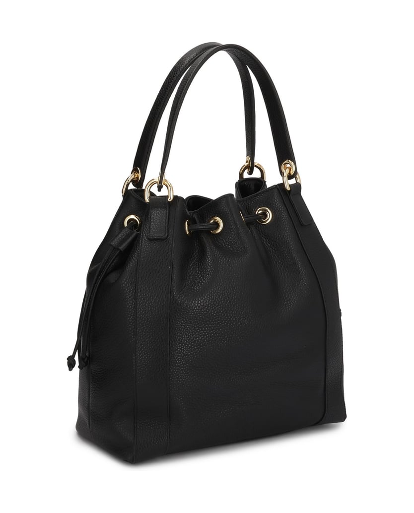 Kazar-Bucket-bag-with-handles-and-detachable-strap-čierna
