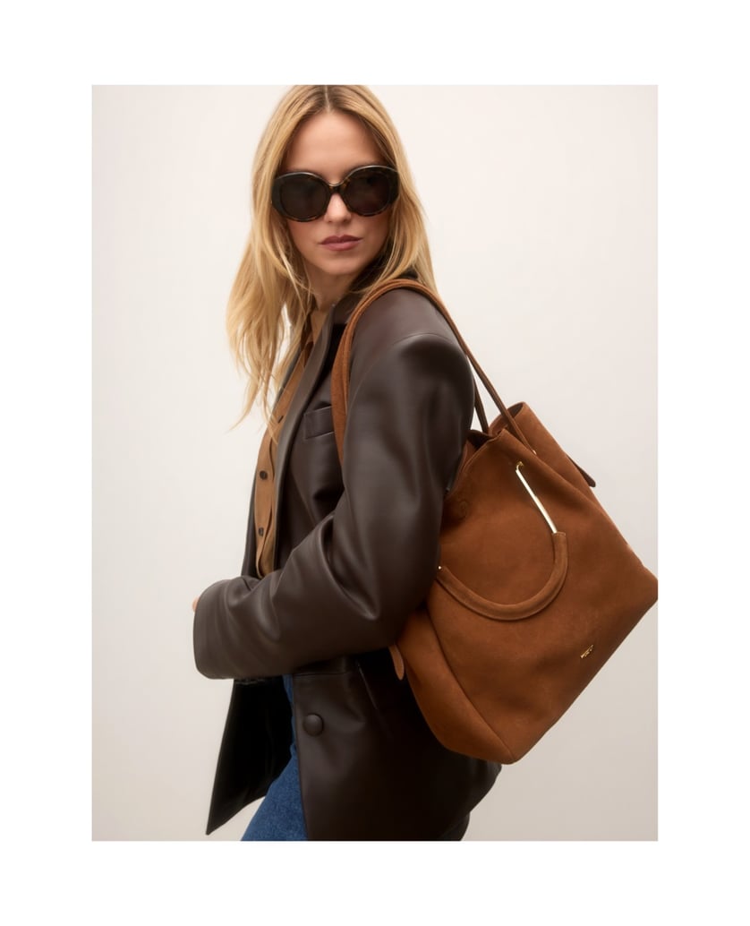 Kazar-Brown-suede-shopper-bag-with-double-handles-ťavia