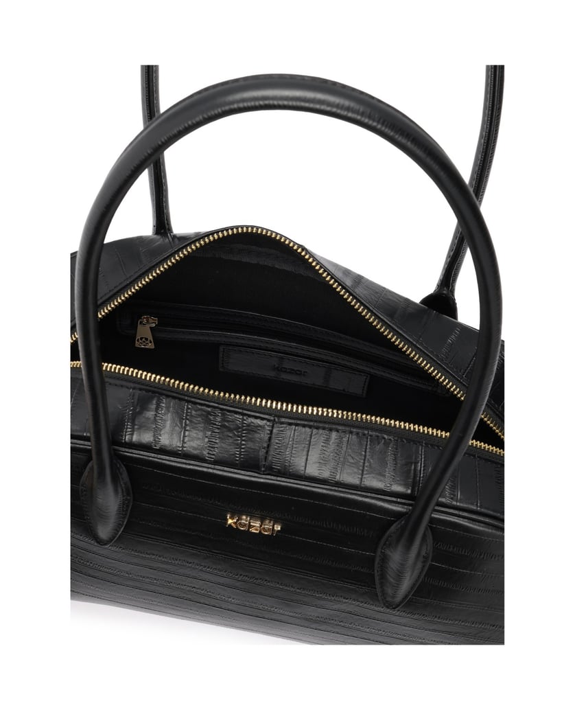 Kazar-Classic-bag-in-embossed-leather-čierna