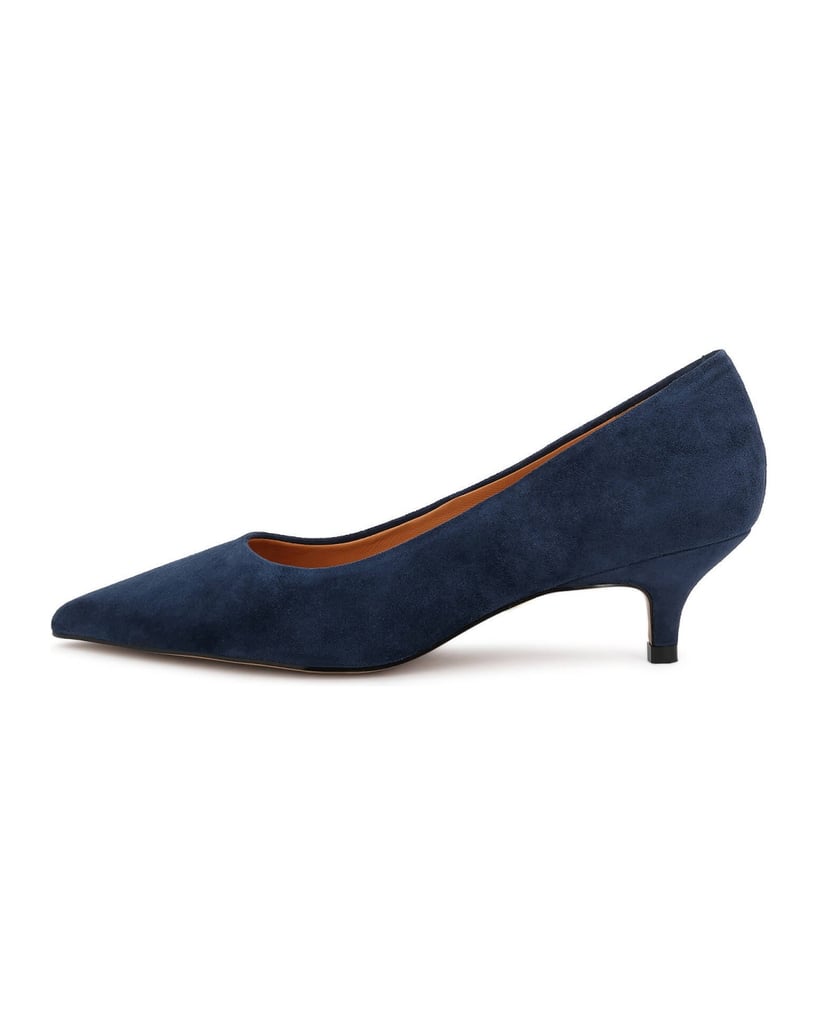 Kazar-Navy-blue-suede-pumps-with-low-heel-tmavá-modrá