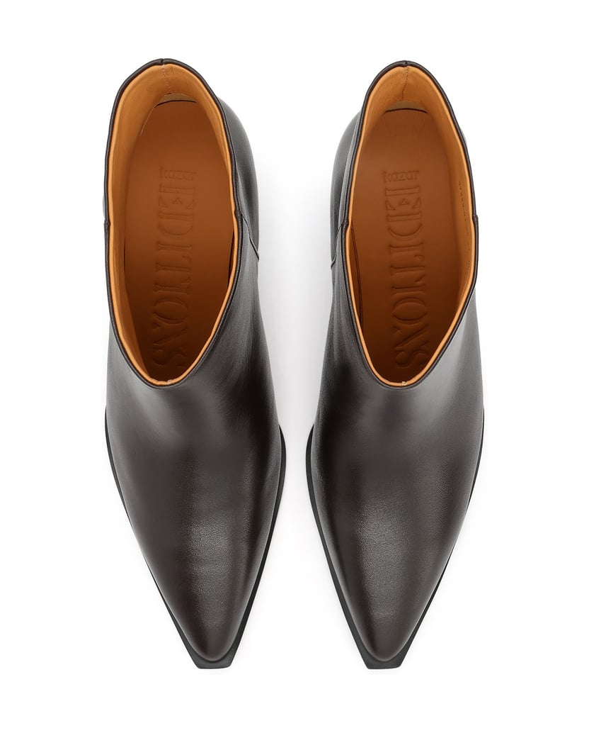 Kazar-Dark-brown-EDITIONS-booties-with-a-contoured-heel-tmavě-hnědá