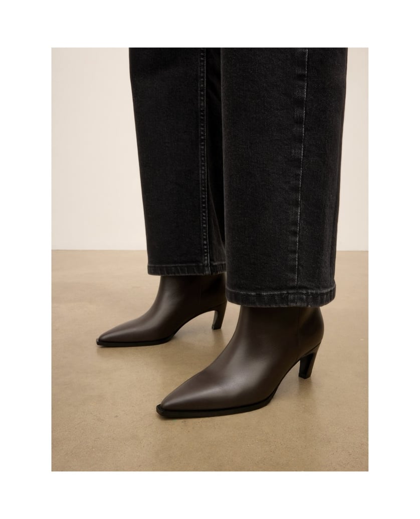 Kazar-Dark-brown-EDITIONS-booties-with-a-contoured-heel-tmavě-hnědá